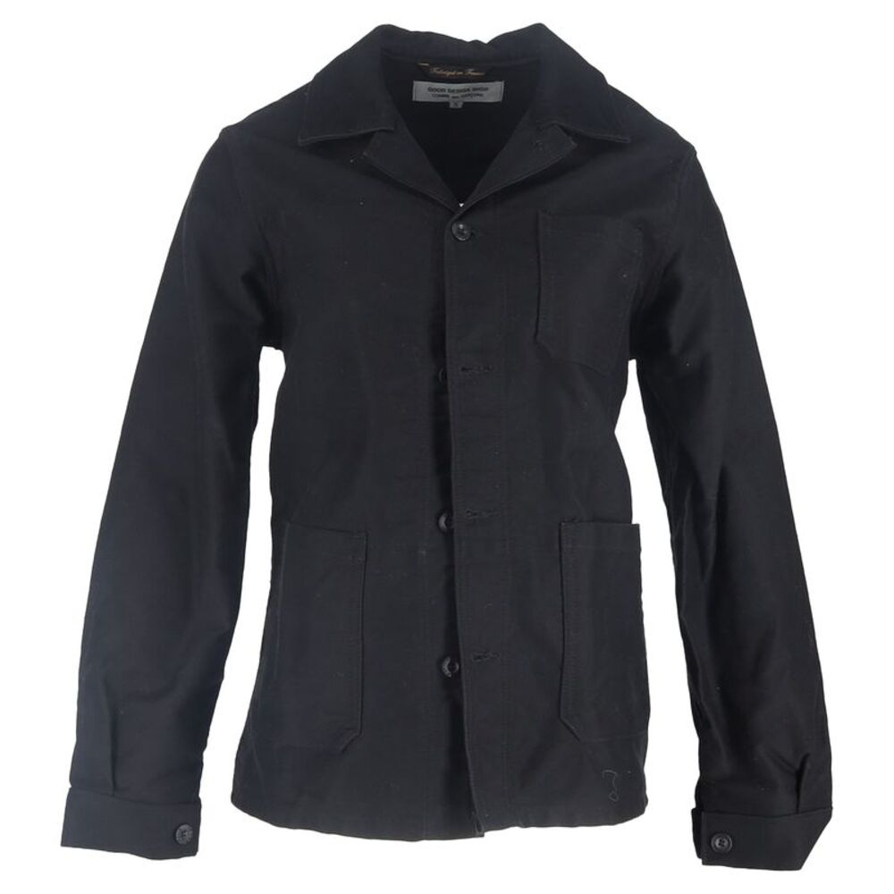 Comme des Garçons Le Laboureur Short Work Jacket in Black Cotton
